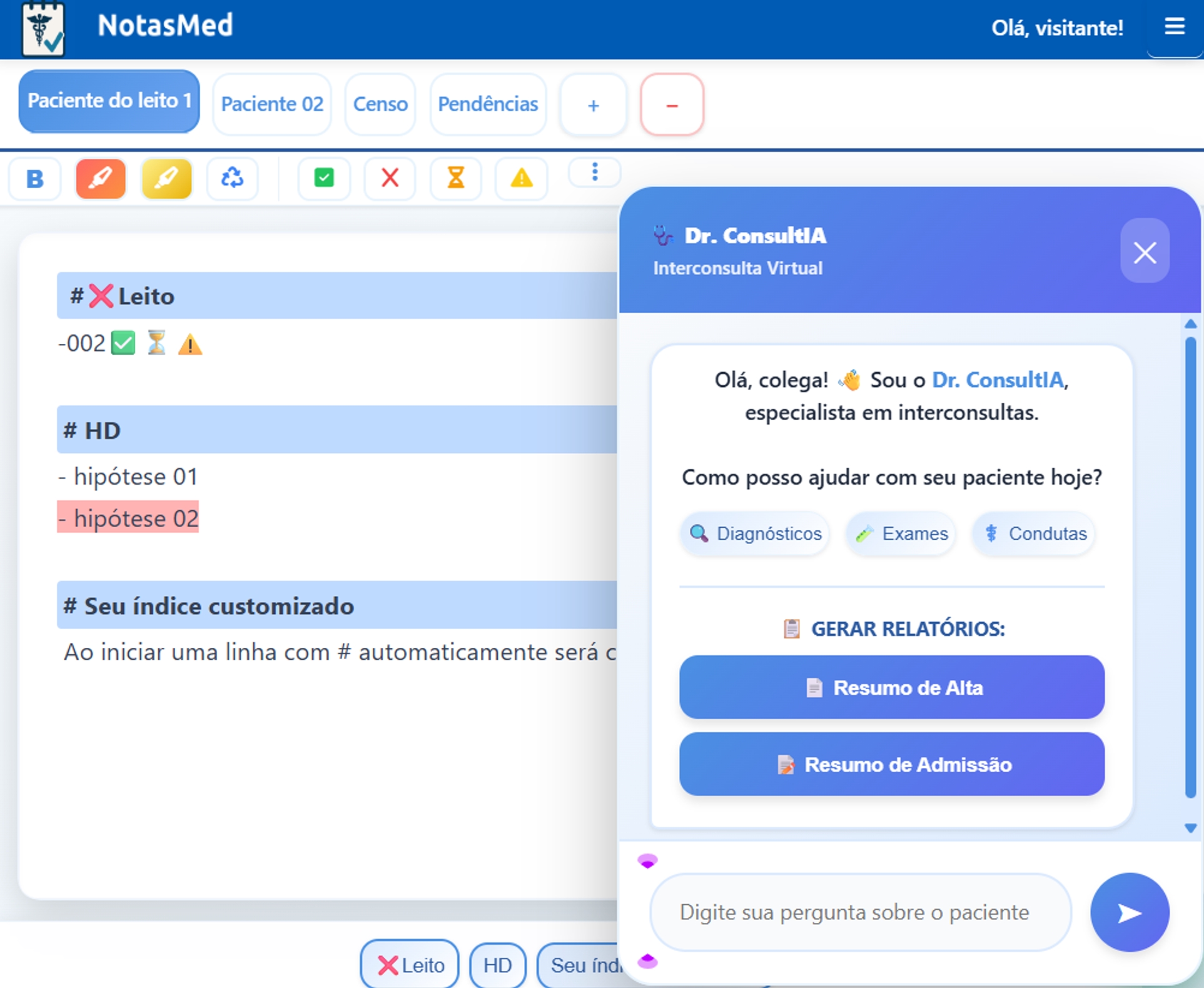 Tela principal